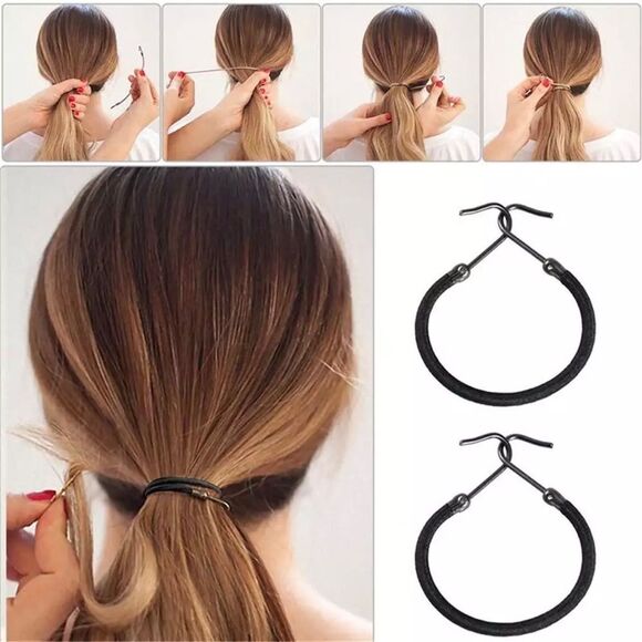 🆕5 Piece Ponytail Rubber Elastic Hooks - Picture 2 of 7